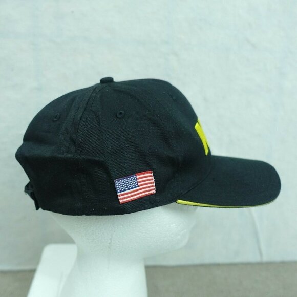 NRA Cap Hat Usa Black Yellow 100% Cotton Adjustable - Picture 2 of 3